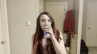 uh, guy catches girl out late drinkin', he won't tell if she lets him pound her tight ass, pussy, and mouth deep