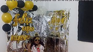 Favorite Hot Party Where the Petite Whore Wore Lingerie to Seduce with Big Natural Tits and Flashing Ass.