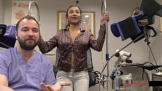 What Happens Backstage At Tampa University Entrance Physical With Miss Mars In Latex Gloves?