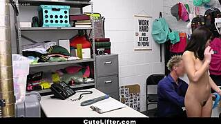 Teen Caught Shoplifting Gets Punished with Big Cock in Backroom Garage