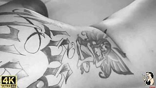 in a steamy encounter, the blonde woman receives oral pleasure before intense penetration leading to loud orgasmic release.