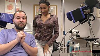 What Happens Backstage At Tampa University Entrance Physical With Miss Mars In Latex Gloves?