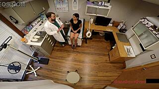 Mixed cutie Yesenia Sparkles undergoes mandatory student physical exam by Doctor Tampa at university