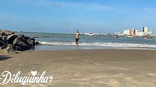 Hot Sabrina Prezotte Shows Off On Beach Then Gets Ass Fucked In Shower