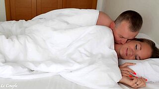 i wake up to romantic morning sex with my blonde bride, spooning her shaved pussy to creampie