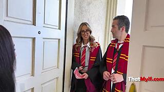 Milf A Ka Dabra Harry Potter cosplay event goes wrong with Millie Morgan and Donnie Rock from Thatmylf