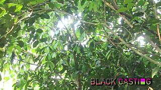 Lucky Farmer Spots Petite Ebony Teen In Forest Ranch And Fucks Her To Screaming Orgasm 😈🌳