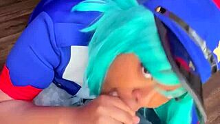 hey, in this pov you're chatting officer jenny out of a ticket and into a wild squirt session with ebony blowjob and wet pussy action