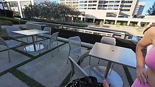 oh my god this hot girl with huge tits got tricked into sucking and fucking that massive cock until it's covered in cum everywhere