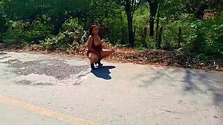 Hey milf, why flash your natural tits and ass in public street exhibitionism outdoors in Cancun Mexico like a slutty amateur?