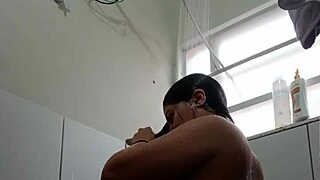 I'm all wet taking a steamy bath with my toy deep in my pussy and asshole