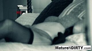 i caught this brunette milf secretly masturbating then she got fucked hard with cumshot