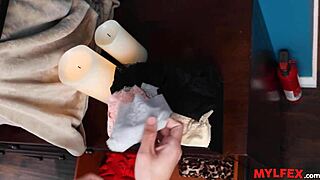 What happens when a flexible blonde milf with small tits tries to outsmart her lover but ends up in wild anal cowgirl riding