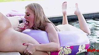 Blonde Russian Milf Casca Akashova Gets Her Pussy Wetter Than The Pool!
