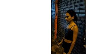 alice lemes shows off big ass and clit in making off video