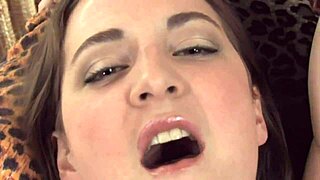 the girl sheila faye with brown hair explores various toys in solo session