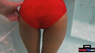 Whoa, this amateur Thai teen couple gets steamy with foreplay in a public pool before diving into intense doggystyle sex outdoors