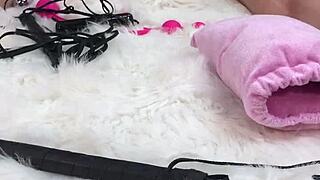 i gave her an amazing body oil massage then fucked her pussy and asshole with glass dildo hard