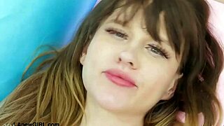 Check out this stunning blonde model as she poses on the sofa during her casting photoshoot interview session