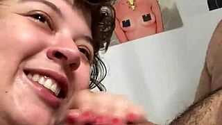 starting my day with delicious milk from hard cock after deepthroat blowjob and cum in mouth