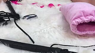 i gave her an amazing body oil massage then fucked her pussy and asshole with glass dildo hard