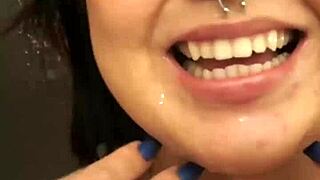 I feel so excited backstage with pretty Dessa Hot doing quick oral and facial cumshot