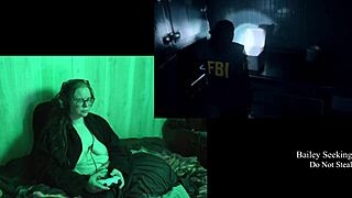 Glasses-Wearing Big Natural Tits Brunette with Belly Tattoo Plays Naked Alan Wake 2 Through Part 2