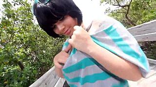 It all started when the monster booty Puerto Rican beauty sucked that big black cock outside in Florida heat