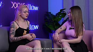 Xxxfollow podcast episode with Emma Fiore features sloppy blowjob hot kisses and big tits display