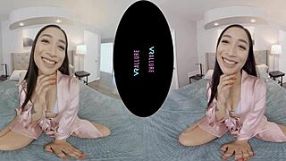 vrallure petite asian avery black masturbates with vibrator in solo