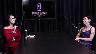 best moments from annie clementine on preliminares podcast with bia hot - part 3 on sheer red