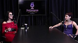 best moments from annie clementine on preliminares podcast with bia hot - part 3 on sheer red