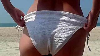 I felt so exposed peeing in my white bikini on the public beach