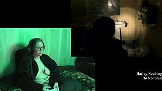 Glasses-Wearing Big Natural Tits Brunette with Belly Tattoo Plays Naked Alan Wake 2 Through Part 2