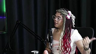 transsexual sofie lollipop had to strip in the game and showed her beautiful tits and pussy in sheer red