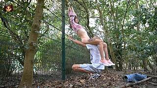 He went down on his girlfriend's wet pussy in a public park, making her orgasm outdoors.