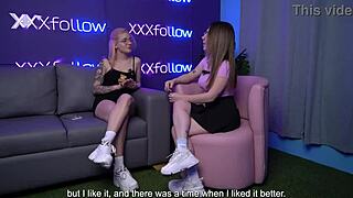 Xxxfollow podcast episode with Emma Fiore features sloppy blowjob hot kisses and big tits display