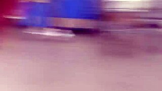 Blonde milf shows off her nice ass in tight spandex.