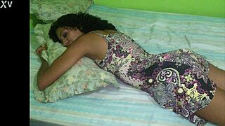 Curly Brazilian Housewife Teases With Shaved Wet Pussy And Small Waist In Fishnets