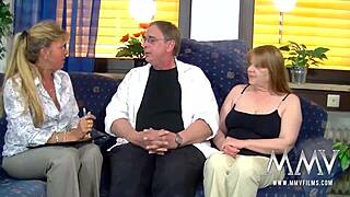 Hey Petra, can you give us a hand with this wild threesome? She jumps in licking pussy and blowing cock until everyone cums hard in the amateur group fun.