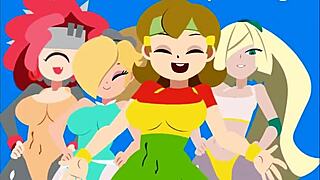 Minus8 workout video extended with big tits cartoon lesbians in leggings action 🔥💪