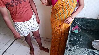 Horny Indian Bride Gets Naughty In Kitchen - Sucking And Assfucking On Wedding Day With Big Ass And Tits?