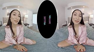 vrallure petite asian avery black masturbates with vibrator in solo