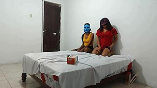 Intriguing My girlfriend brought her best friend for intense blowjob lessons with small cock at home