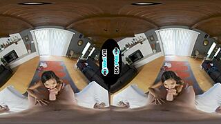 Hey, check out this virtual reality massage turning into intense fuck with Asian Vina Sky