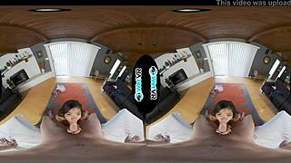 Hey, check out this virtual reality massage turning into intense fuck with Asian Vina Sky