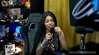 ruan felt excited while bibi griffo danced playfully on his lap during the fun podcast chat