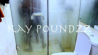 Monster Cock Pounds Big Ass in Shower with Deepthroat Blowjob and Doggystyle Fucking for Amateur Couple