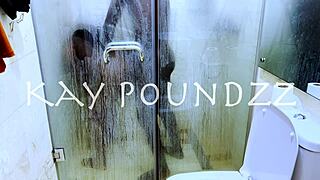 Monster Cock Pounds Big Ass in Shower with Deepthroat Blowjob and Doggystyle Fucking for Amateur Couple