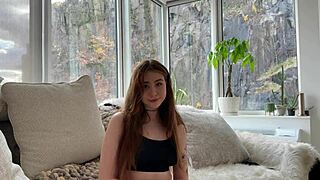 Blonde and redhead girlfriends play truth or dare leading to ass riding and fucking in college homemade video.